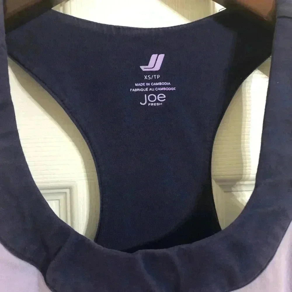 Joe Fresh Workout Tank Purple XS - Picture 4 of 11